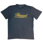 Black and yellow blessed t-shirt