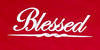 blessed text silk screened